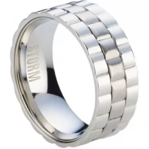 image of Mens STORM Stainless Steel Velo Ring Size U