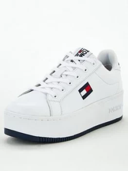 Image of Tommy Jeans Iconic Flatform Sneaker - White
