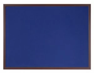 Image of Bi-Office Earth-It Blue felt 240x120cm Cherry Wood 32 mm