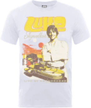 Image of Star Wars Luke Skywalker Rock Poster T-Shirt - White - L