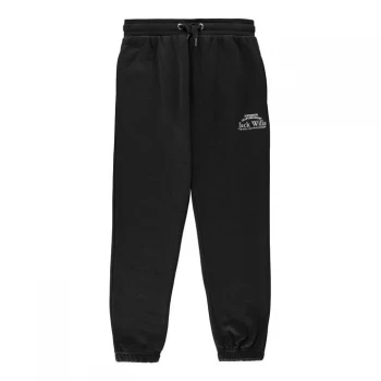 image of Jack Wills Kids Relaxed Script Joggers - Black