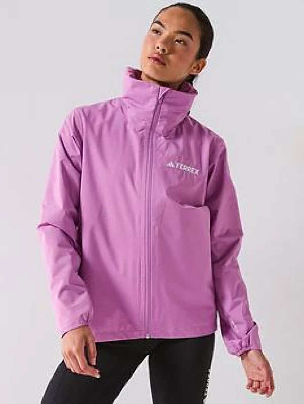 Image of Womens hiking jacket adidas Terrex Essentials Climaproof Violet Female XS