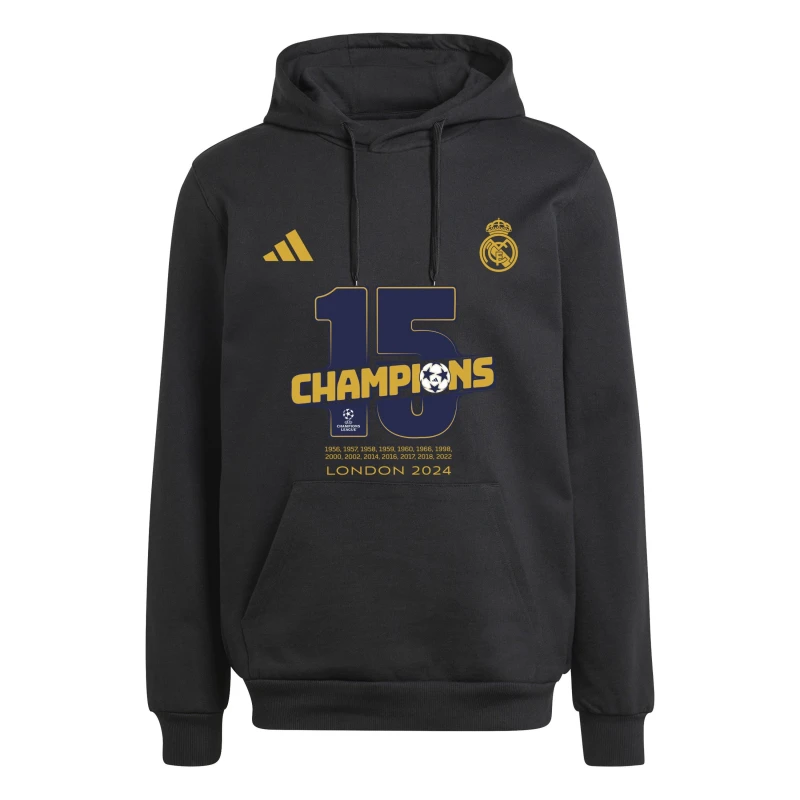 Image of adidas Mens adidas Real Madrid Hoodie 23/24 Black male XL