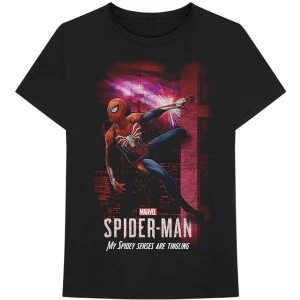 Image of Marvel Comics - Spider 3 Spidey Senses Unisex Large T-Shirt - Black