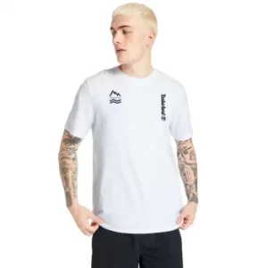 Image of Timberland Summer Archive Graphic T-Shirt For Men In White, Size L