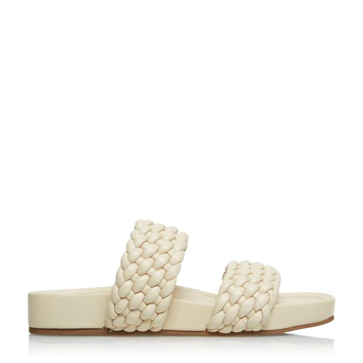 image of Dune Ecru Leather 'Laylow' Mules - 3 - cream