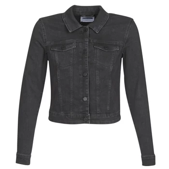 image of Noisy May NMDEBRA womens Denim jacket in Black - Sizes S,M,XS