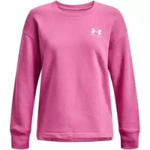 Image of Under Armour Fleece Oversize Crew - Pink