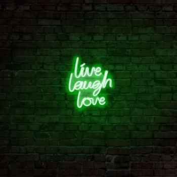 image of Live Laugh Love - Green Green Wall Lamp