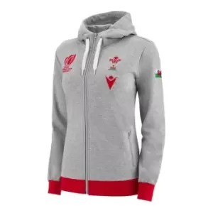 Macron Wales Rugby World Cup Hoodie Womens - Grey