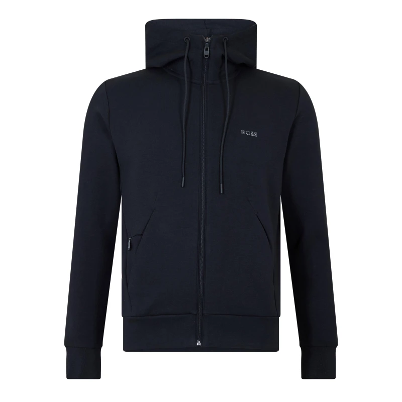 Image of Boss Stretch Zip Up Hoodie - Black L