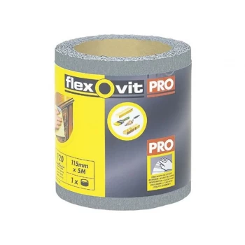 Image of Flexovit High Performance Finishing Sanding Roll 115mm 5m 120g
