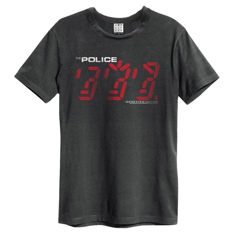 Image of Amplified Amplified Men Ghost In The Machine The Police T-Shirt in Charcoal Size: Small Charcoal S Male 5063470344888