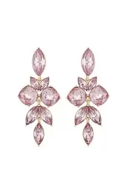 image of Mood Rose Gold Pink Open Stone Chandelier Earrings