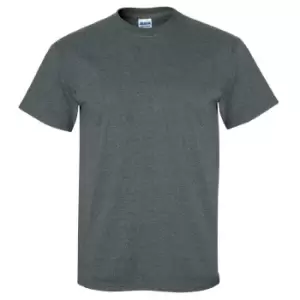 image of Gildan Mens Ultra Cotton Short Sleeve T-Shirt (XL) (Dark Heather)