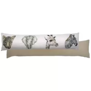 image of Evans Lichfield Safari Draught Excluder Polyester Linen Multi