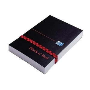 image of Black n Red A7 Casebound Notebook 90gm2 192 Pages Poly Cover Plain No Ruling Single