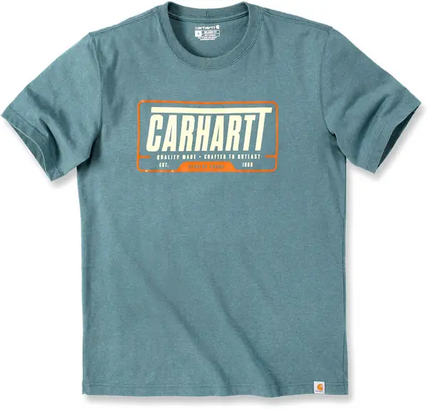 Image of Carhartt Relaxed Fit Heavyweight Graphic T-Shirt, turquoise, Size 2XL