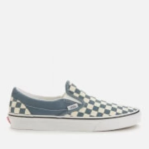 Image of Vans Mens Checkerboard Classic/Slip-On Trainers - Blue Mirage/True White - UK 10