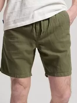 image of Superdry Vintage Overdyed Shorts - Khaki Size M Men