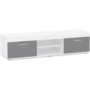 image of Edgeware tv Unit White & Grey