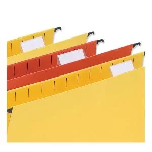 Office Plastic Tabs for Wrap-around Suspension File Clear Pack 50