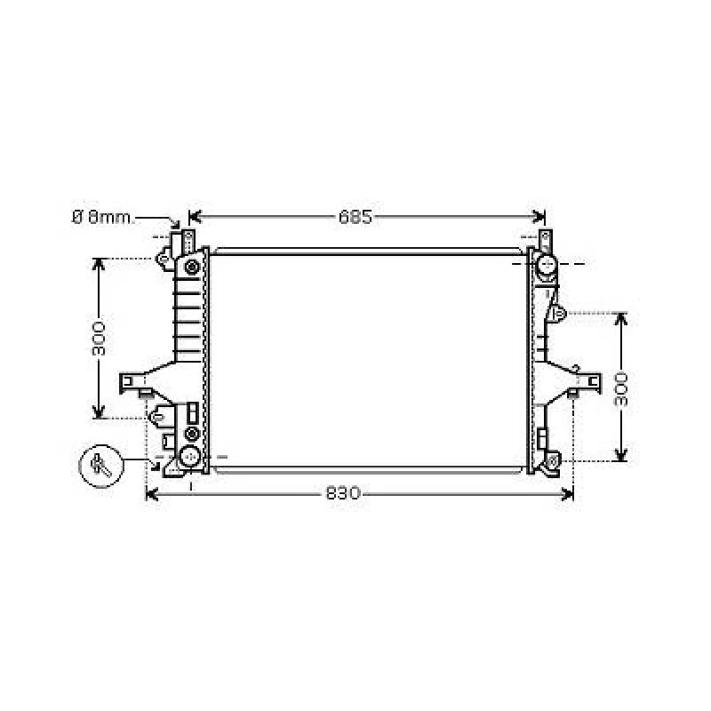 Image of Engine radiator DIEDERICHS DCM3506