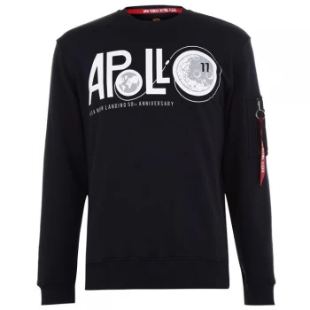 Image of Alpha Industries Apollo 11 Anniversary Sweatshirt - Rep Blue 07