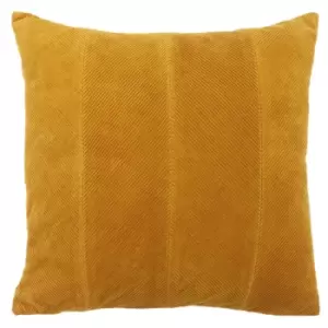 Image of Jagger Ribbed Corduroy Cushion Ochre Yellow, Ochre Yellow / 45 x 45cm / Cover Only