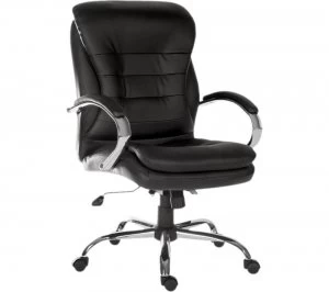 Image of TEKNIK Goliath Light 6957 Bonded Leather Reclining Executive Office Chair - Black
