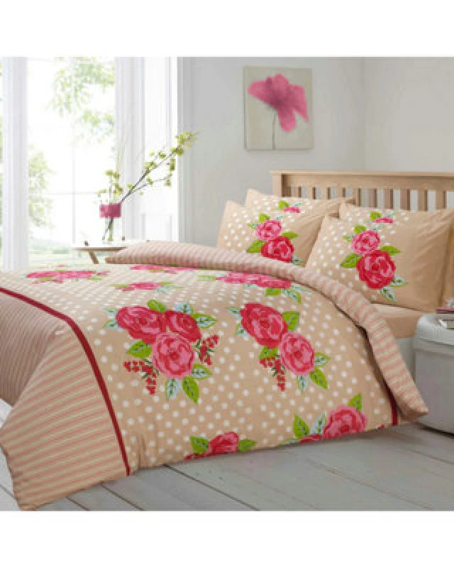 Image of Velosso Natural Leah Duvet Cover And Pillowcase Set Single