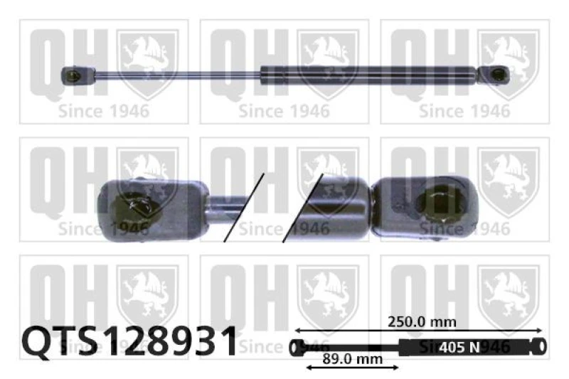 Image of QUINTON HAZELL Tailgate strut QUINTON HAZELL QTS128931