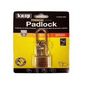 image of Kasp 70mm Long Shackle Brass Padlock