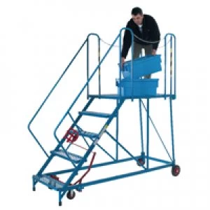 Image of Fort Easy Slope Platform Steps Powder Coated 5 Tread MS9105M