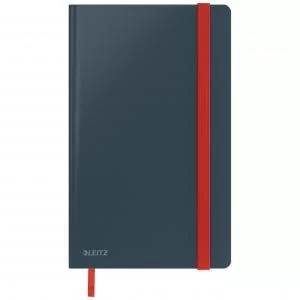 image of Leitz Cosy Notebook Soft Touch Ruled with Hardcover Velvet Grey