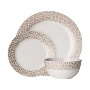 Image of Premier Housewares 12pc Porcelain Dinner Set - Natural