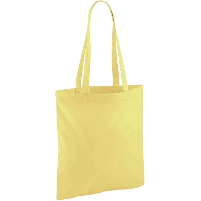 Image of Westford Mill Womens Bag For Life Long Handle Tote Bag in Lemon Lemon Female One Size