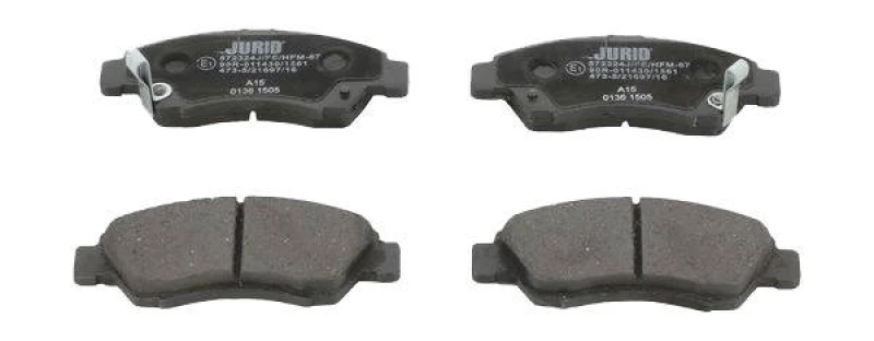 Image of JURID 572324J Brake pad set with acoustic wear warning, without accessories Brake Pad Set,disc brake (402)
