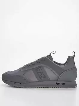 Image of EA7 Emporio Armani B&W Cordura Runner Trainers - Grey, Size 11, Men
