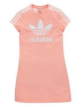 Image of adidas Originals Skater Dress - Pink, Size 7-8 Years, Women