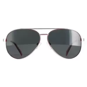 image of Aviator Silver Red Grey Polarized PLD 6069/S/X