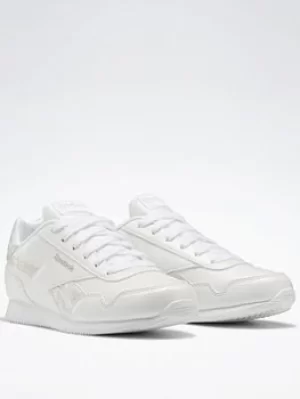 Image of Reebok Royal Classic Jogger 3 Shoes, Silver/White, Size 3.5 Older