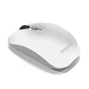 image of Approx APPXM180X Wireless Optical Mouse 800-1600 DPI Nano USB White & Grey