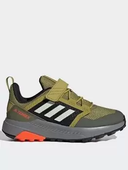 Image of adidas Terrex Trailmaker Hiking Shoes, Green, Size 10 Younger