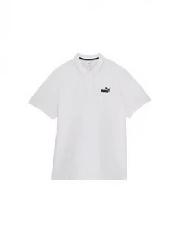 Puma Plus Size Essentials Pique Polo, White, Size 4XL, Men