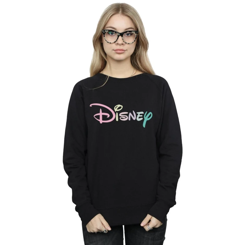 Image of Disney Pastel Logo Sweatshirt Black female