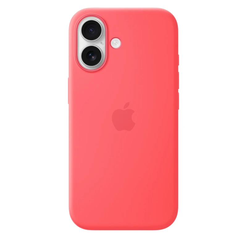 Image of Apple iPhone 17 Silicone Case with MagSafe - Bright Guava MHVQ4ZM/A