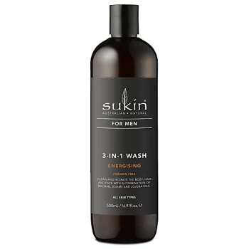 image of Sukin 3-In-1 Body Wash For Him - Energising