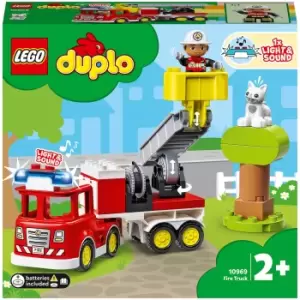 image of LEGO DUPLO Town: Fire Engine Toy for 2 Year Olds (10969)