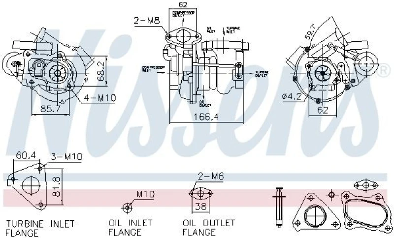 Image of NISSENS Turbocharger NISSENS 93732